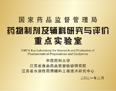國家藥品監(jiān)督管理局藥物制劑及輔料研究評價重點實驗室